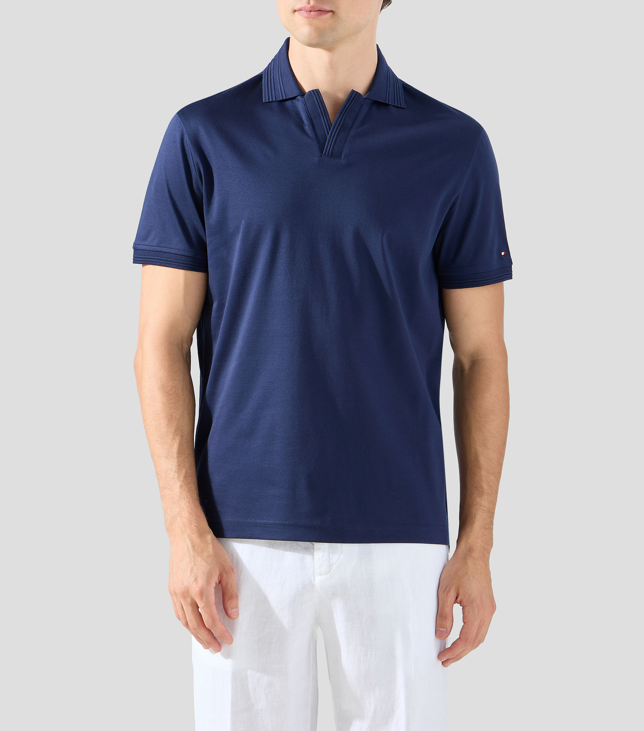 Playera tipo polo manga corta lisa Hombre